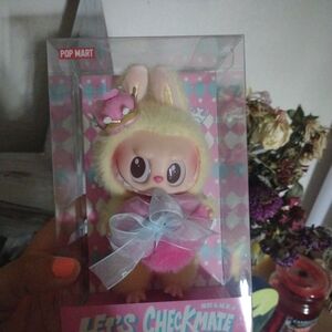 Bunny Figure - Pink and Yellow